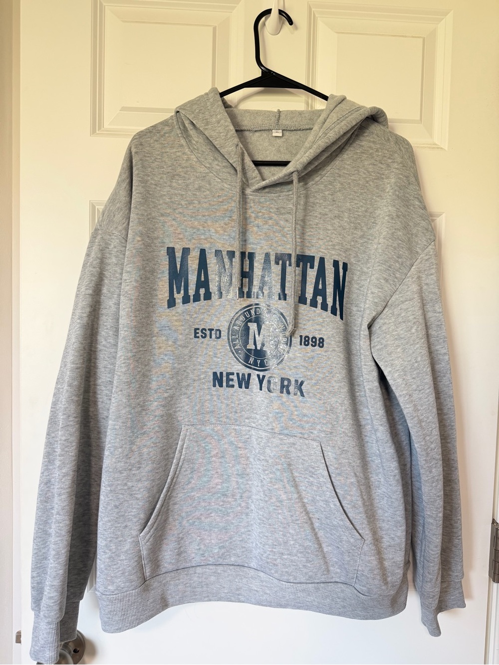 Gray Manhattan New York Hooded Sweatshirt
